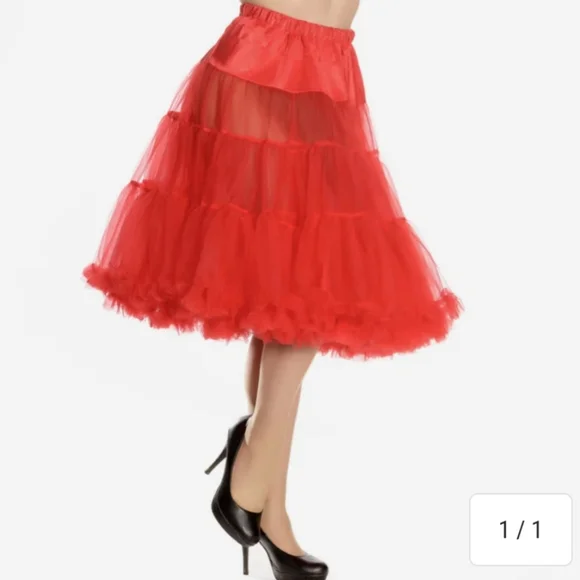 Hell Bunny Black 3 Tiered Petticoat - Picture 5 of 6